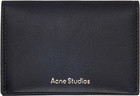 Acne Studios Navy Folded Leather Card Holder