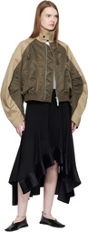 sacai Khaki & Beige Chino Twill Bomber Jacket