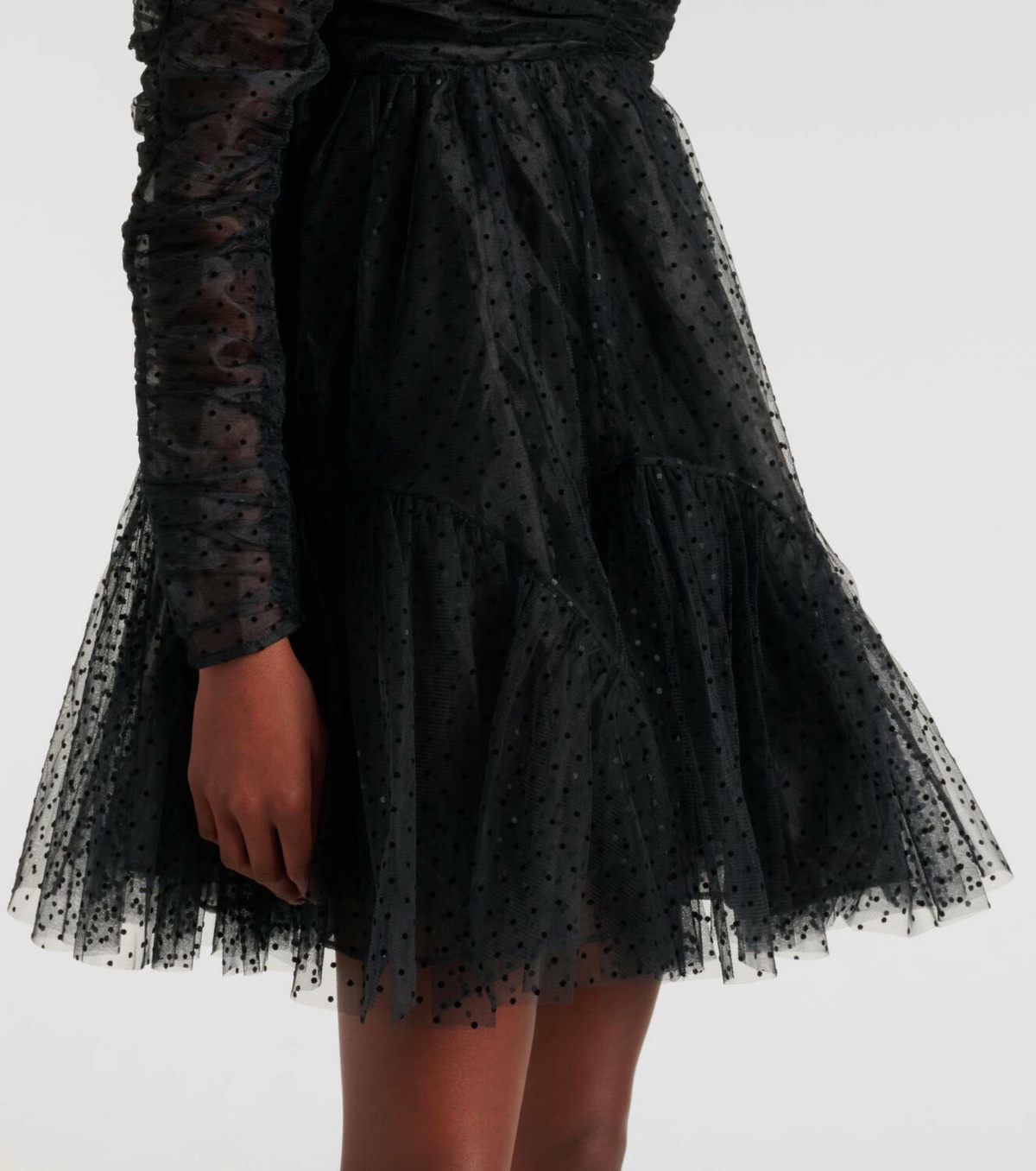 Zimmermann Point d'esprit ruched tulle minidress Zimmermann