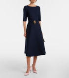 Oscar de la Renta Belted wool-blend midi dress