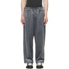 Y-3 Gray Velvet Corduroy Track Pants