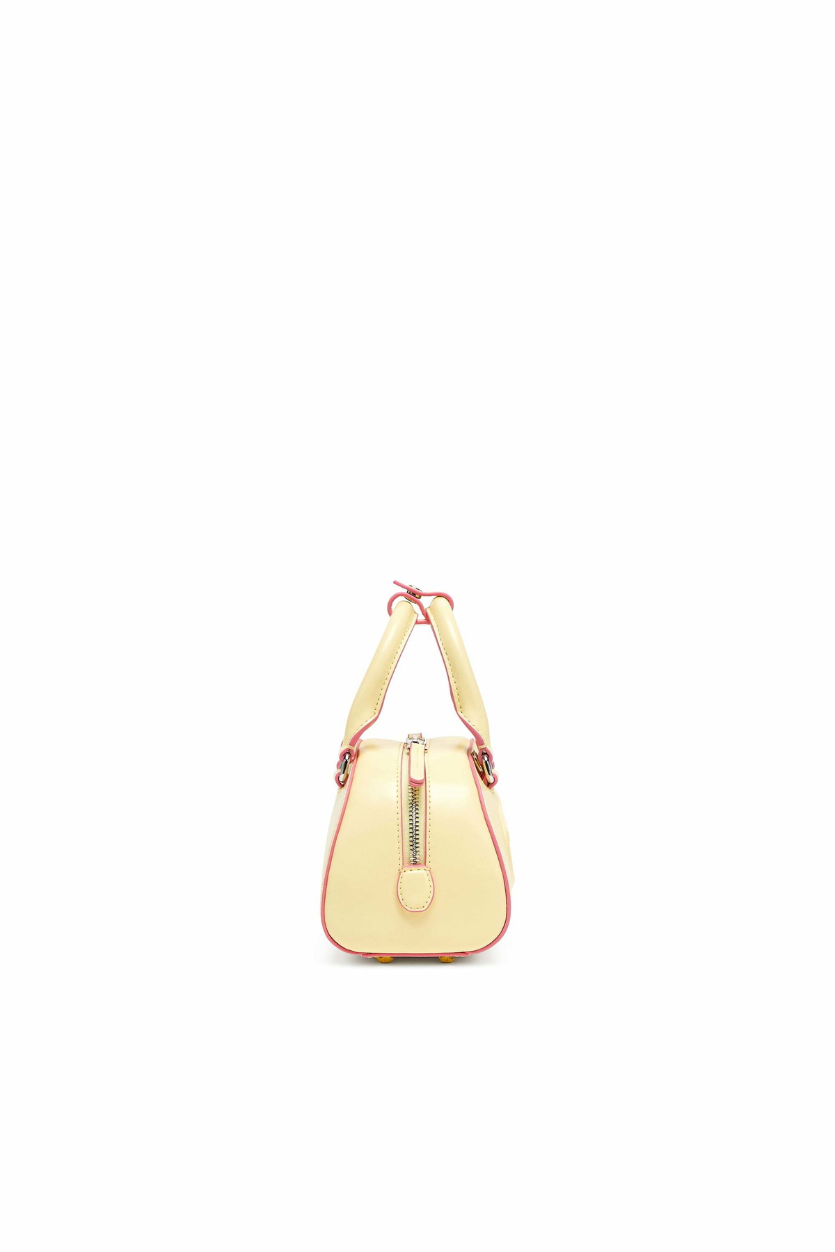 Diesel 1DR Dome-Leather mini bowling bag - Crossbody Bags Womens in Yellow