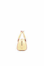 Diesel 1DR Dome-Leather mini bowling bag - Crossbody Bags Womens in Yellow