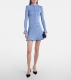 Self-Portrait Beaded ribbed-knit cardigan