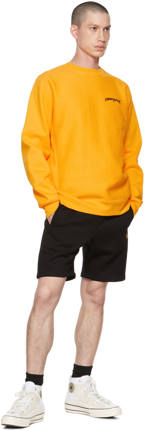 Cowgirl Blue Co Yellow Script Sweatshirt