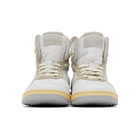 Rhude White and Grey Bball Hi Sneakers