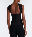 Roland Mouret Scarf-detail crêpe corset top