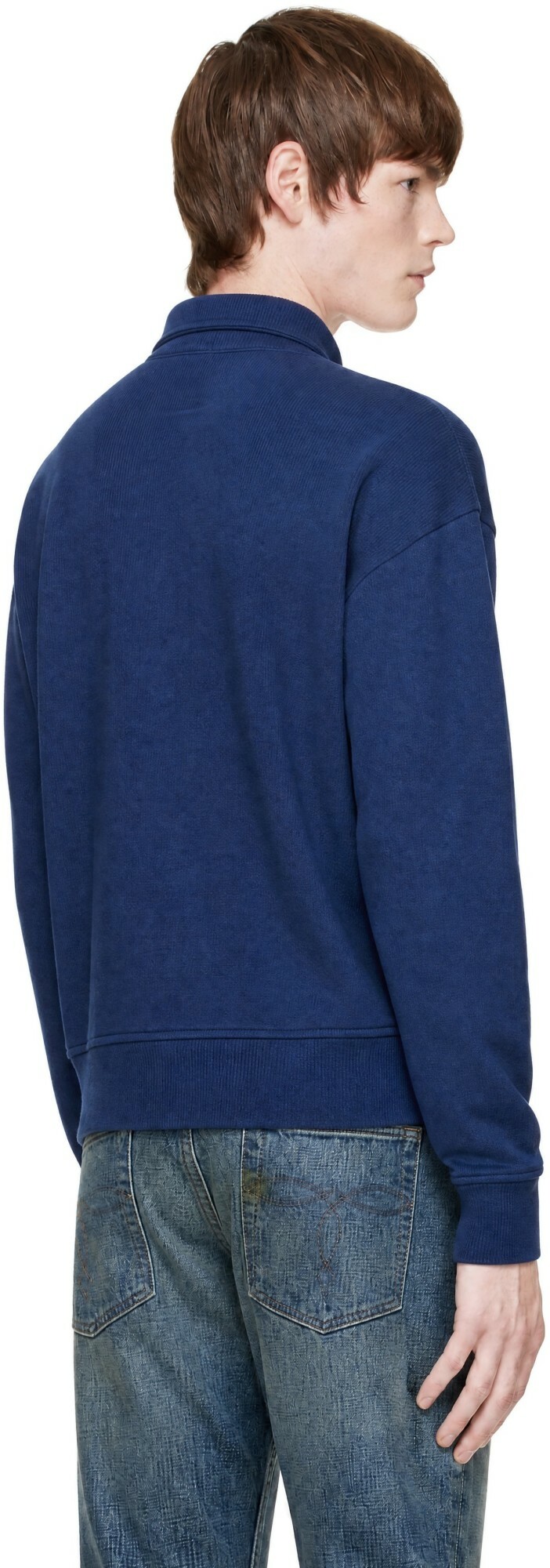 Polo Ralph Lauren Navy Relaxed Fit Ribbed Pullover Polo