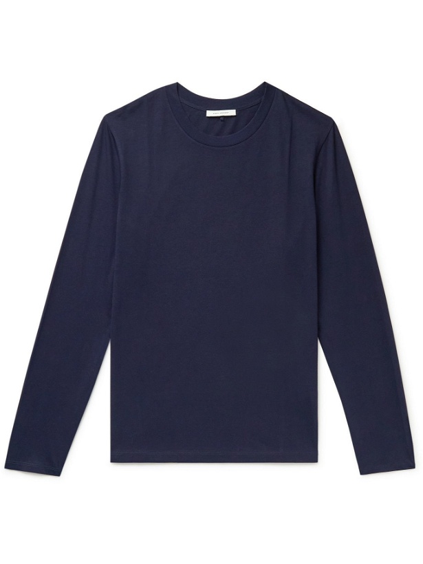Photo: Ninety Percent - Organic Cotton-Jersey T-Shirt - Blue