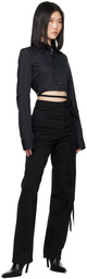 Ann Demeulemeester Black Dea Cropped Shirt