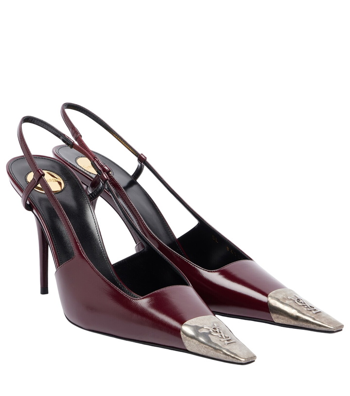 Photo: Saint Laurent Jeanne leather slingback pumps