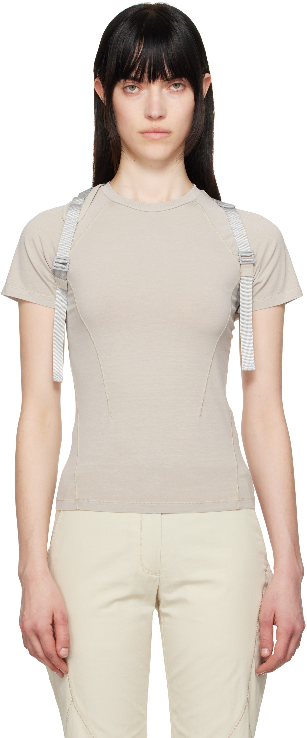 HYEIN SEO Beige Dyed Backstrap T-shirt