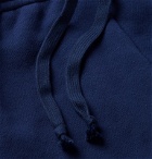 Gucci - Logo-Appliquéd Satin Twill-Trimmed Loopback Cotton-Jersey Shorts - Blue