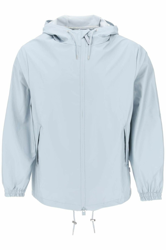 Photo: RAINS storm breaker hooded jacket with Light blue