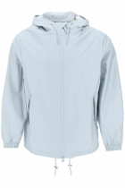 RAINS storm breaker hooded jacket with Light blue