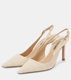 Tom Ford Angelina croc-effect leather slingback pumps