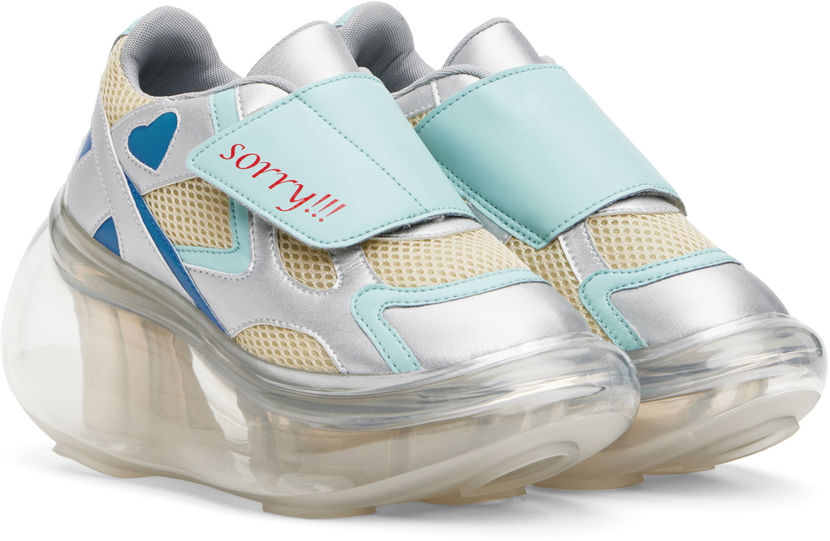 I'm Sorry by Petra Collins SSENSE Exclusive Off-White & Blue JennyFax Edition Bubble Sneakers