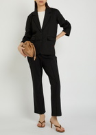 Eileen Fisher Cropped Straight-leg cut Jersey Trousers Black