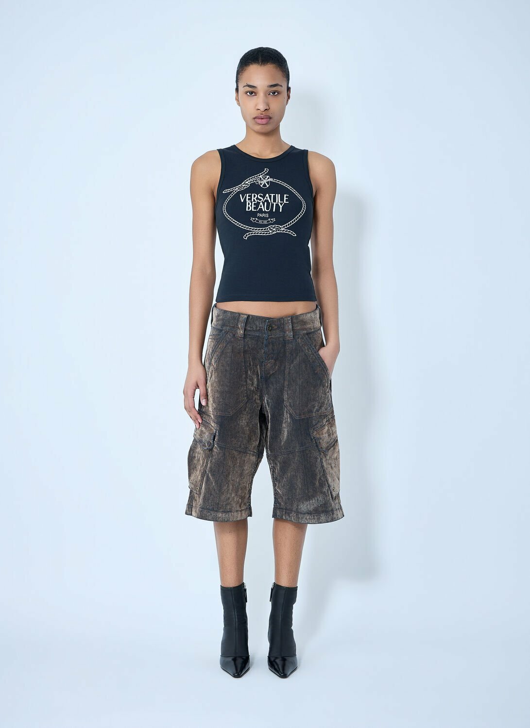 Vaquera Denim Cargo Shorts