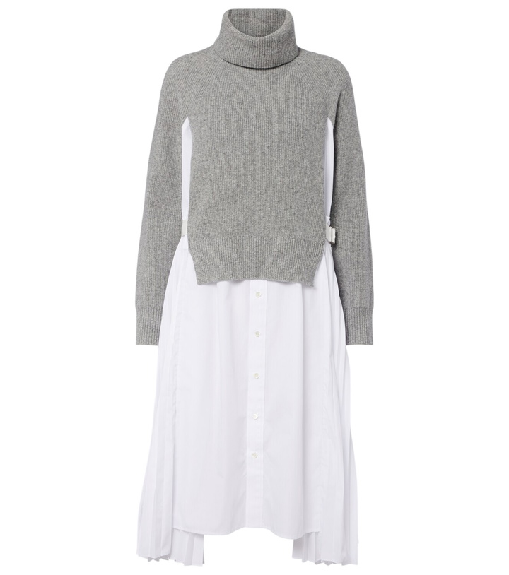 Photo: Sacai Layered turtleneck midi dress