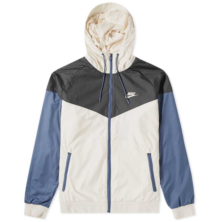 Photo: Nike Windrunner Jacket Light Cream, Anthracite & Blue