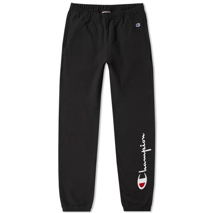 Photo: Champion Reverse Weave Women's Script Logo Sweat Pant Black