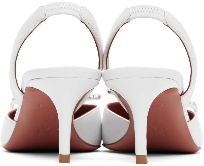 amina muaddi white heels
