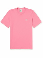 adidas Originals - Adicolor Essentials Logo-Embroidered Cotton-Jersey T-Shirt - Pink