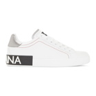 Dolce and Gabbana White Logo Sneakers