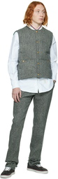 Thom Browne Black & White Herringbone Down Vest