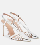 Malone Souliers Janette metallic leather slingback pumps