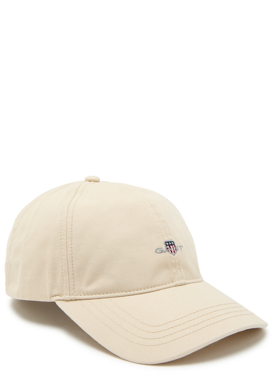 Gant Shield Logo-embroidered Cotton-twill cap - Ecru - One Size