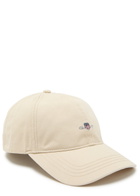 Gant Shield Logo-embroidered Cotton-twill cap - Ecru - One Size