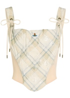 Vivienne Westwood Puppy Plaid Cotton-blend Corset Ecru