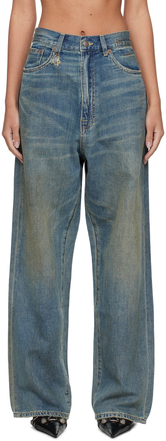 R13 Blue Boy Flare Jeans R13