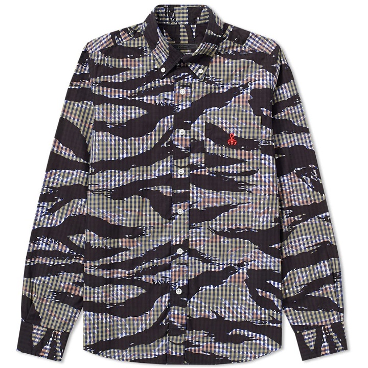Photo: SOPHNET. Tiger Camouflage Print Button Down Shirt