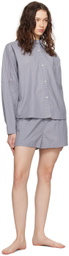 Deiji Studios Blue 'The Curved' & 'The Boxer' Shirt & Shorts Set