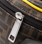 Fendi - Logo-Print Cross-Grain Leather Belt Bag - Brown