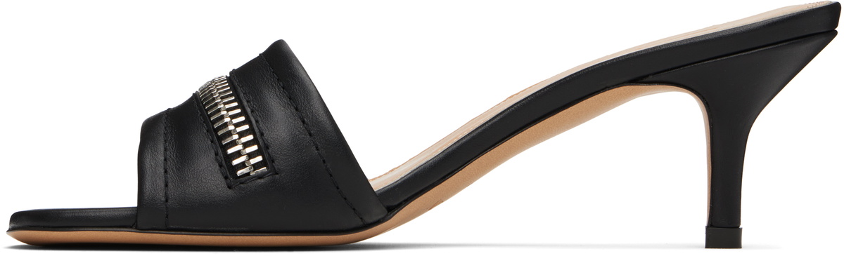 JW Anderson Black Leather Biker Heeled Sandals