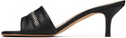 JW Anderson Black Leather Biker Heeled Sandals