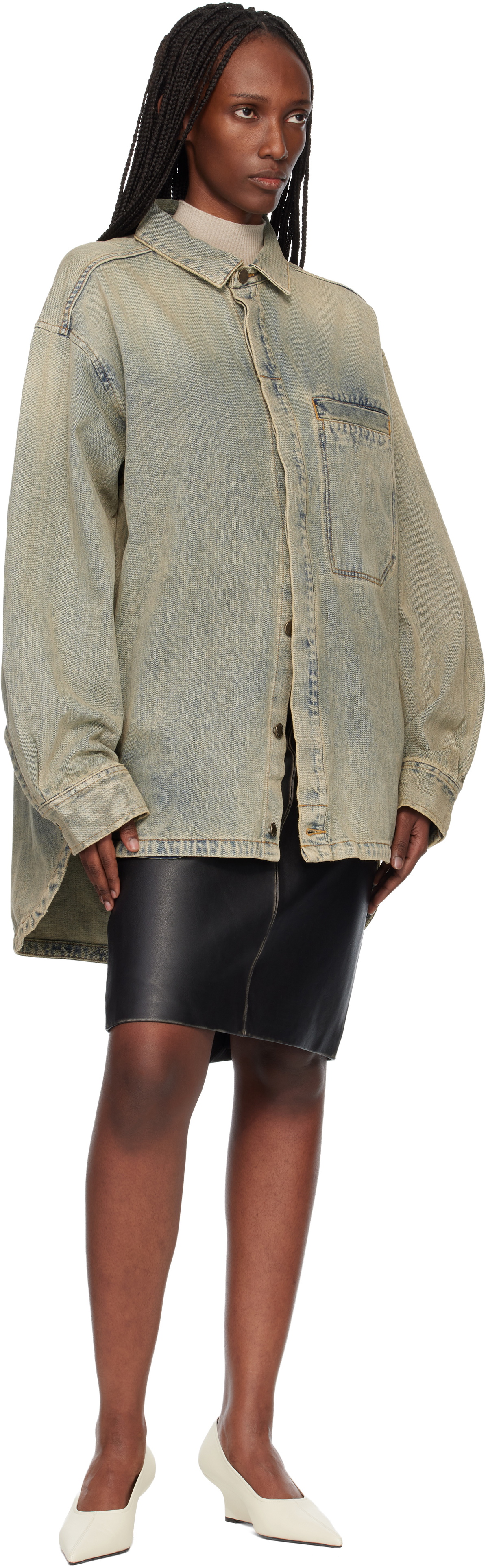Entire Studios Blue Herculean Denim Shirt
