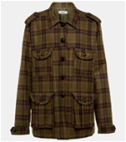 Blazé Milano Checked wool-blend shirt jacket