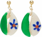 éliou SSENSE Exclusive Green Laguna Earrings