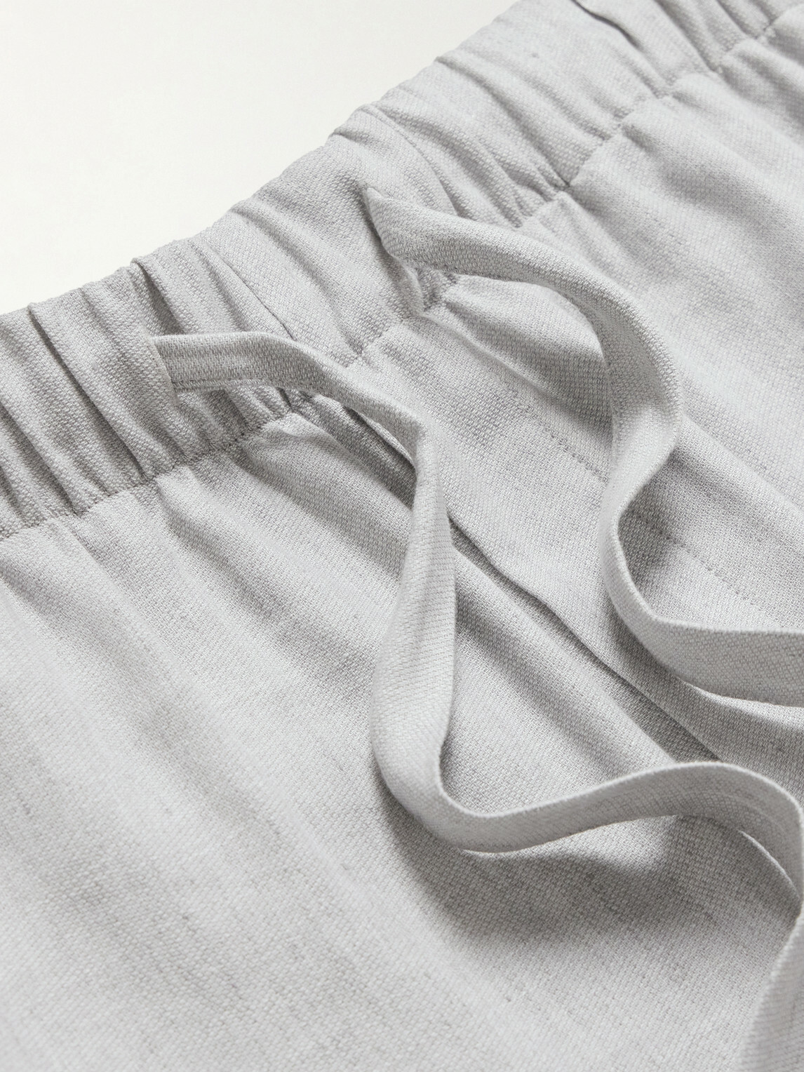 Frescobol Carioca - Luan Straight-Leg Linen and Cotton-Blend Drawstring Trousers - Gray