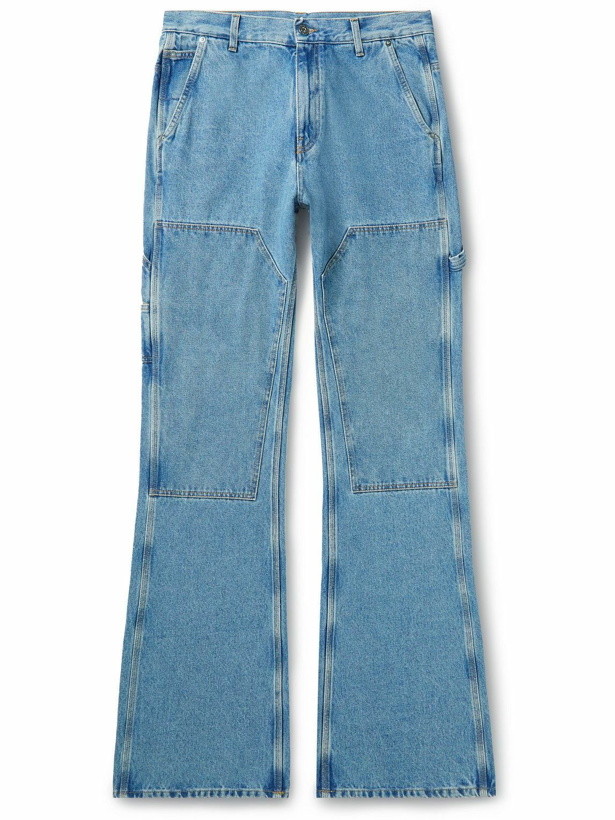 Photo: Off-White - Flared Panelled Jeans - Blue