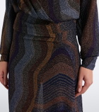 Missoni Draped printed lamé gown
