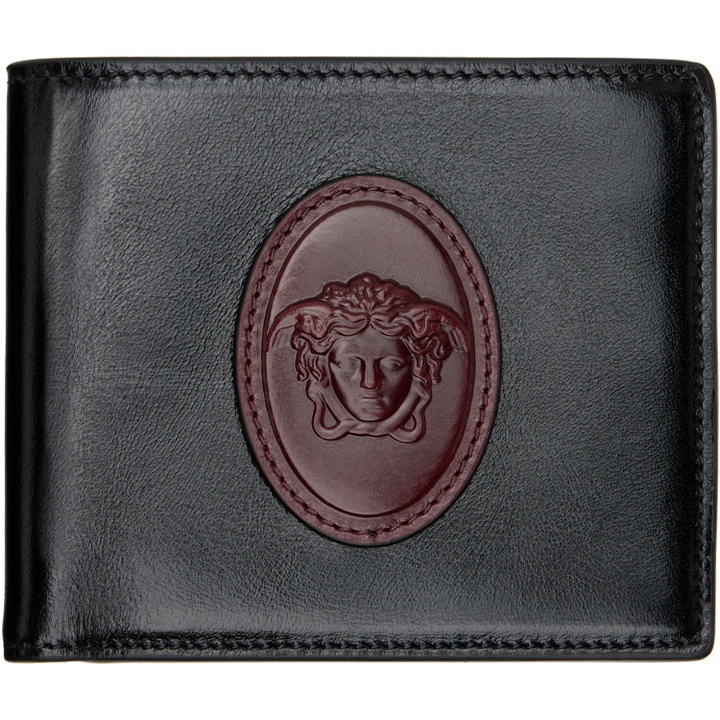 Photo: Versace Black & Brown Roomy Leather Bifold Wallet
