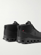 ON - Cloudroam Waterproof Rubber-Trimmed Ripstop Boots - Black