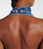 Alaïa Caped denim top