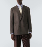 Canali Houndstooth wool and cashmere blazer
